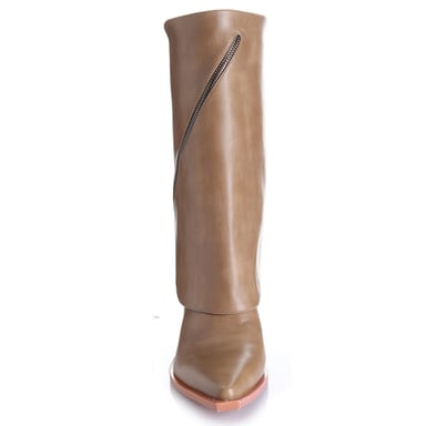 BOTAS MUJER VIA UNO BEIGE - 3