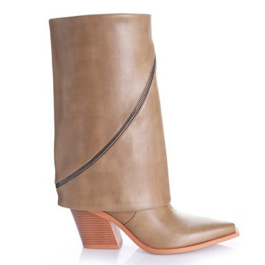 BOTAS MUJER VIA UNO BEIGE - 1