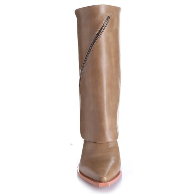 BOTAS MUJER VIA UNO BEIGE - 3