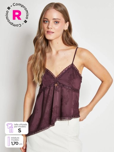 BLUSA MUJER INDEX SIN MANGAS LENCERO - 3