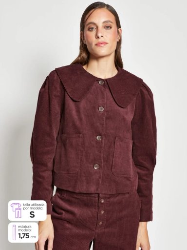 CHAQUETA MUJER MARQUIS ALGODÓN COTELÉ RIBETE - 3
