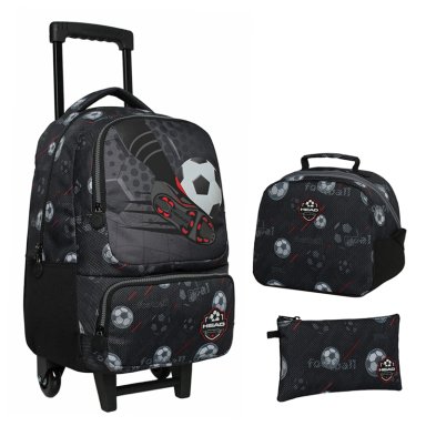 MOCHILA CON RUEDAS HEAD PACK BAKAN 2026 FUTBOL NEGRO - 1