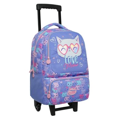 MOCHILA CON RUEDAS HEAD PACK BAKAN 2026 MEOW LILA - 1