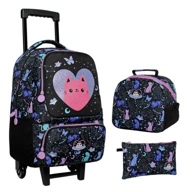 MOCHILA CON RUEDAS HEAD PACK BAKAN 2026 SPACE CAT NEGRO - 1