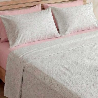 JUEGO DE SÁBANAS RIPLEY HOME ESTAMPADA DOBLE FUNDA 1.5 PLAZAS ROSADO - 2