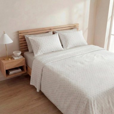 JUEGO DE SÁBANAS RIPLEY HOME ESTAMPADA DOBLE FUNDA 2 PLAZAS TAUPE - 1