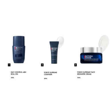 SET ANTIEDAD HOMBRE BIOTHERM FORCE SUPREME CREAM 50ML+40ML+50ML - 2