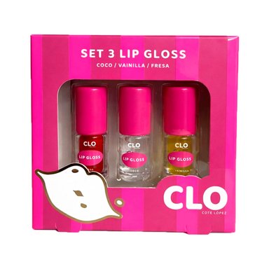 SET LABIALES CLO 3 LIP OILS FRESA-VAINILLA-COCO 4,5ML - 1