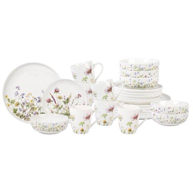 JUEGO DE VAJILLA RIPLEY HOME FLORES LILA - 1