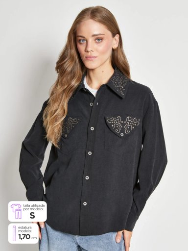 BLUSA MUJER BARBADOS CUELLO SETENTERO - 1