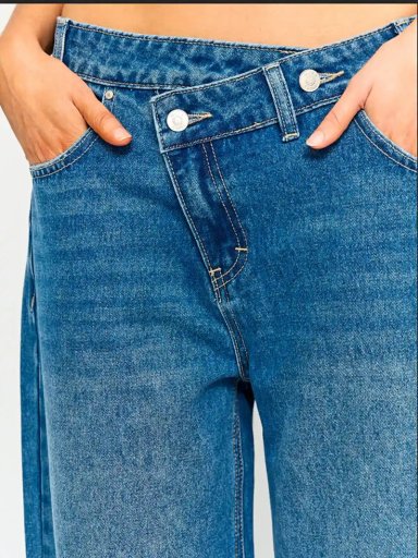 JEANS MUJER INDEX ALGODÓN PRETINA CRUZADA TIRO BAJO - 4