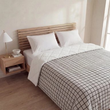 PLUMÓN RIPLEY HOME MICROSHERPA 2 PLAZAS CUADROS  - 1