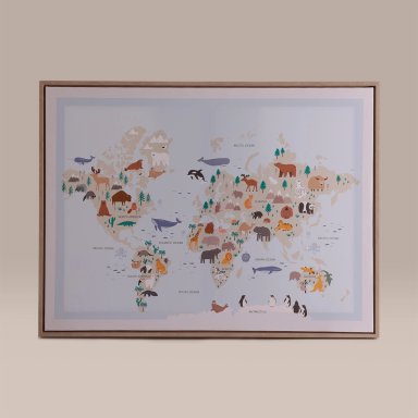 CUADRO RIPLEY HOME MAPAMUNDI 60X80 CM - 1