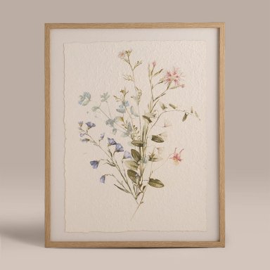 CUADRO RIPLEY HOME PAPEL MACHE FLORES ROSA - 1
