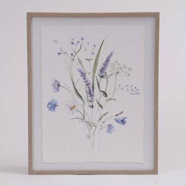 CUADRO RIPLEY HOME PAPEL MACHE FLORES AZUL - 1