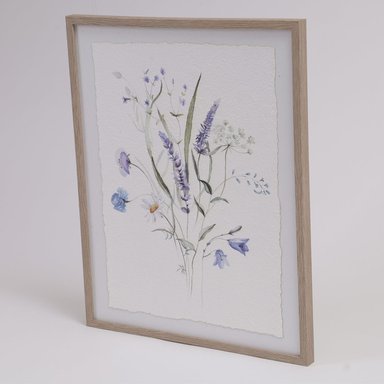 CUADRO RIPLEY HOME PAPEL MACHE FLORES AZUL - 2