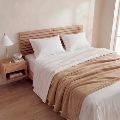 PACK RIPLEY HOME MANTA + PAR DE CALCETINES TAUPE - 1
