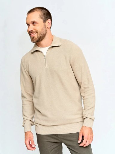 SWEATER HOMBRE MARQUIS HALF ZIPPER TEXTURA - 1