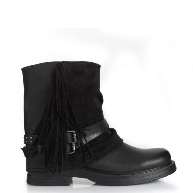 BOTINES MUJER VIA UNO NEGRO 12631435 - 1