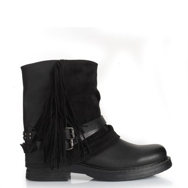 BOTINES MUJER VIA UNO NEGRO 12631435 - 1