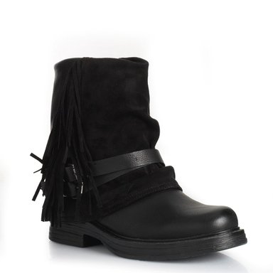 BOTINES MUJER VIA UNO NEGRO 12631435 - 3