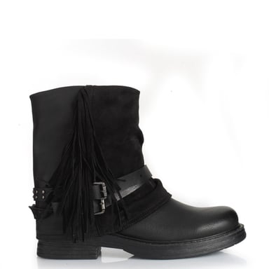 BOTINES MUJER VIA UNO NEGRO 12631435 - 1