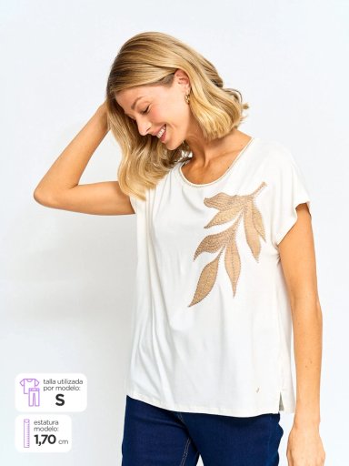 POLERA MUJER CACHAREL MANGA CORTA - 1