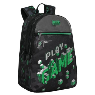 MOCHILA HEAD BALLOON 2026 CAT PIXELES NEGRO - 1
