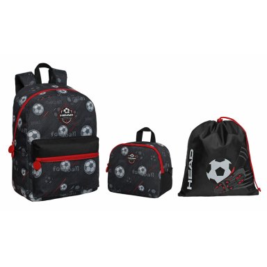 MOCHILA HEAD PACK KIDS 2026 FUTBOL NEGRO - 1