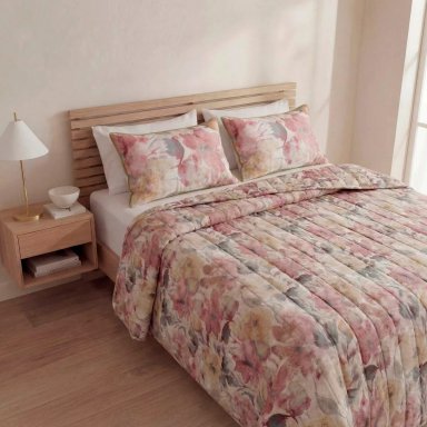 PLUMÓN RIPLEY HOME PERCALE 2 PLAZAS FLORES ACUARELA - 1