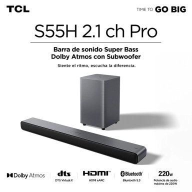SOUNDBAR BLUETOOTH TCL S55H 2.1 CH PRO - 1