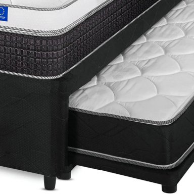 DIVAN CAMA FLEX NEXUS 1.5 PLAZAS + RESPALDO NEGRO - 3
