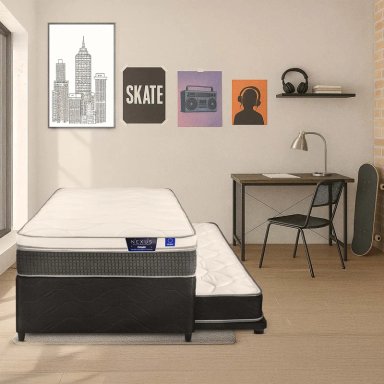 DIVAN CAMA FLEX NEXUS 1.5 PLAZAS + RESPALDO NEGRO - 5