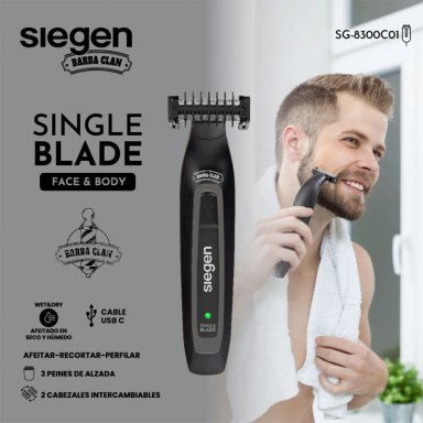 AFEITADORA SIEGEN FACIAL Y CORPORAL SG-8300C01         - 4