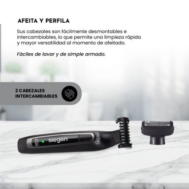 AFEITADORA SIEGEN FACIAL Y CORPORAL SG-8300C01         - 6