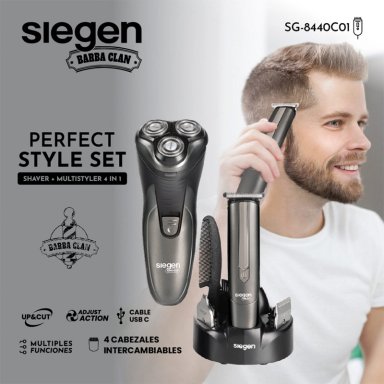 AFEITADORA SIEGEN 4 EN 1 SG-9100 + BASE CARGADORA - 4
