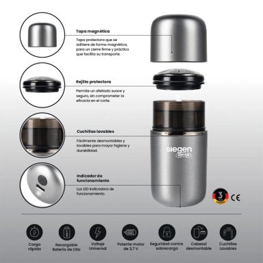AFEITADORA SIEGEN MINI SG-7000 - 8