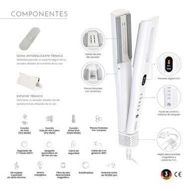 ALISADOR DE PELO SIEGEN DUO AIRFLOW STYLE 3 EN 1 SG-B5000         - 8