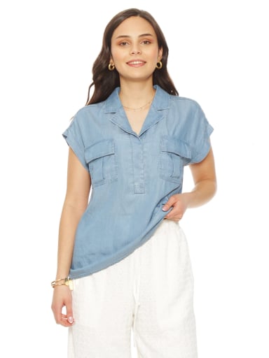 BLUSA MUJER WADO'S CUELLO CAMISERO - 3