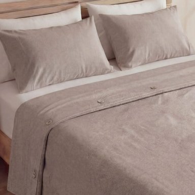 CUBREPLUMÓN RIPLEY HOME ALGODÓN WASH SÚPER KING CAFÉ - 2
