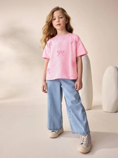 POLERA MANGA CORTA NIÑA NEXT ALGODÓN - 1