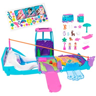 POLLY POCKET SET DE JUEGO AVENTURA SOBRE RUEDAS CON MASCOTAS - 5