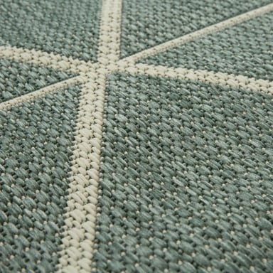 ALFOMBRA ELEMENTS & CO ROMBOS TURQUESA 200X290 - 2