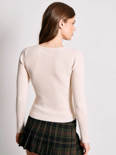 CARDIGAN MUJER INDEX MANGA LARGA BOTONES - 2