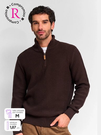 SWEATER HOMBRE REGATTA ALGODÓN HALF ZIPPER - 1
