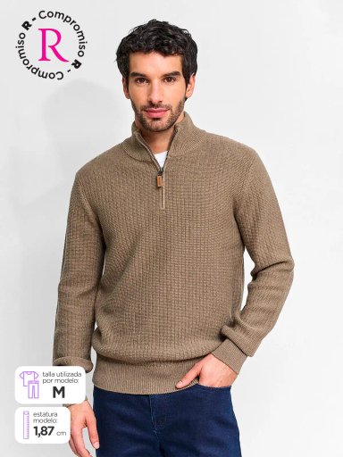 SWEATER HOMBRE REGATTA ALGODÓN HALF ZIPPER - 1