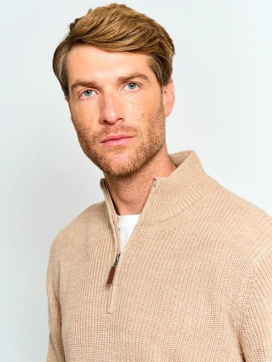 SWEATER HOMBRE KENNETH STEVENS HALF ZIPPER - 3