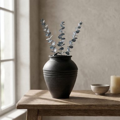 JARRÓN DECORATIVO MAISON LINETT M FRANJA NEGRO  - 1