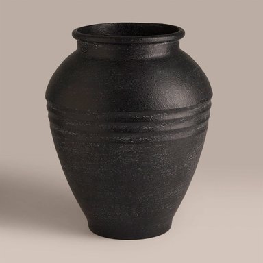 JARRÓN DECORATIVO MAISON LINETT M FRANJA NEGRO  - 2