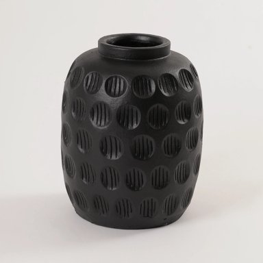 JARRÓN DECORATIVO RIPLEY HOME CÍRCULOS LÍNEAS NEGRO - 2